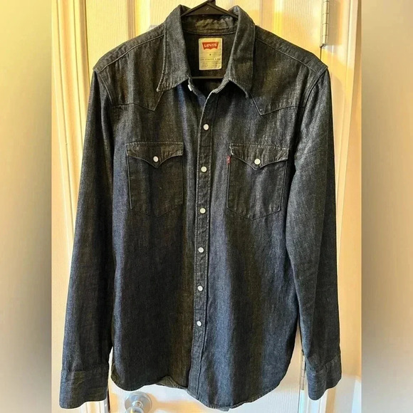 Levi's Other - Mens Levi’s Dark Wash Denim  Button Down Shirt Medium